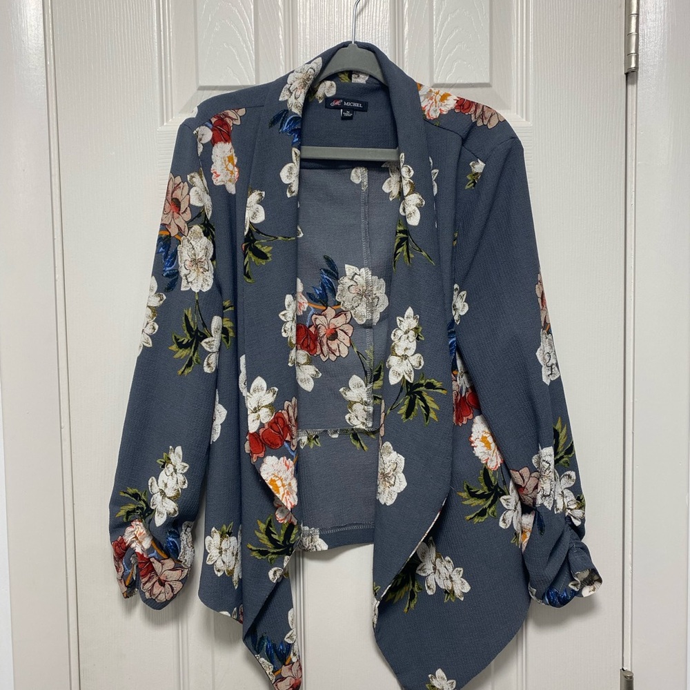 Michele Gray Floral Cardigan